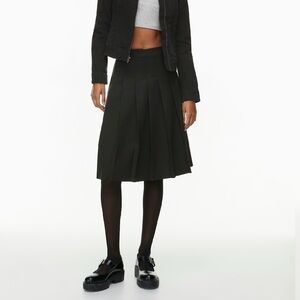 Sunday Best Black Midi Pleated Skirt